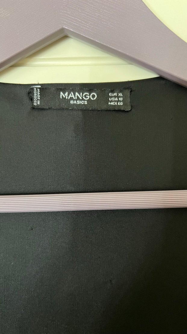 Mango v yaka siyah gece elbisesi - Görsel 2