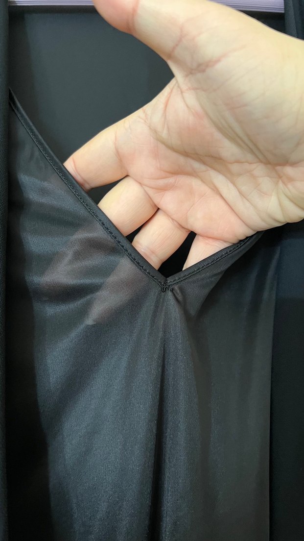 Mango v yaka siyah gece elbisesi - Görsel 5