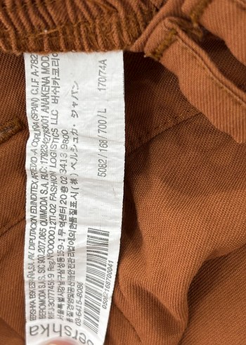 l Beden Bershka Kadın kiremit Bol Kesim Keten Pantolon