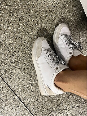 40 Beden beyaz Renk Tommy hilfiger kadın sneaker