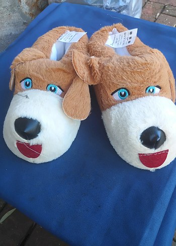 Kız Çocuk Pembe Peluş Hayvanlı Ev Terliği - Görsel 3