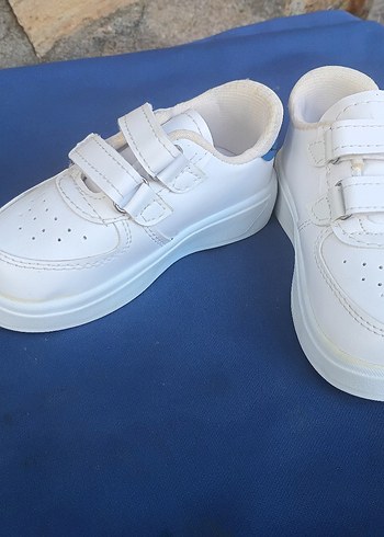 Beyaz Erkek Çocuk Spor Ayakkabı Velcro - Görsel 4