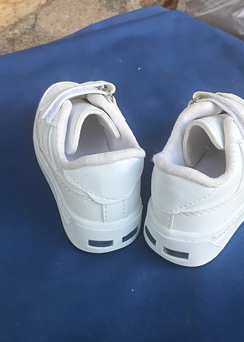 Beyaz Erkek Çocuk Spor Ayakkabı Velcro - Görsel 9