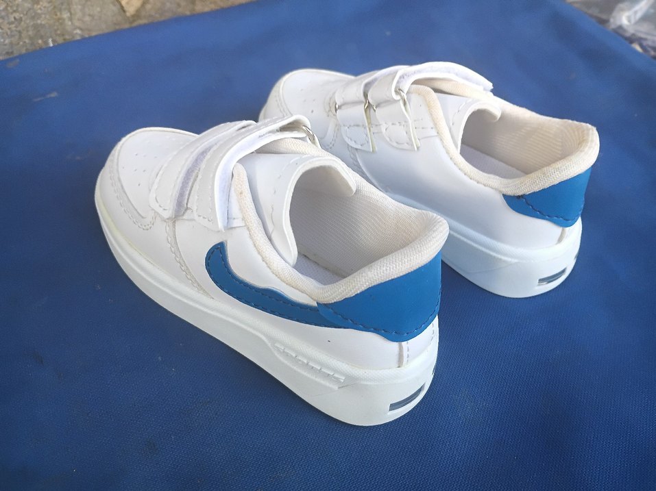 Beyaz Erkek Çocuk Spor Ayakkabı Velcro - Görsel 5