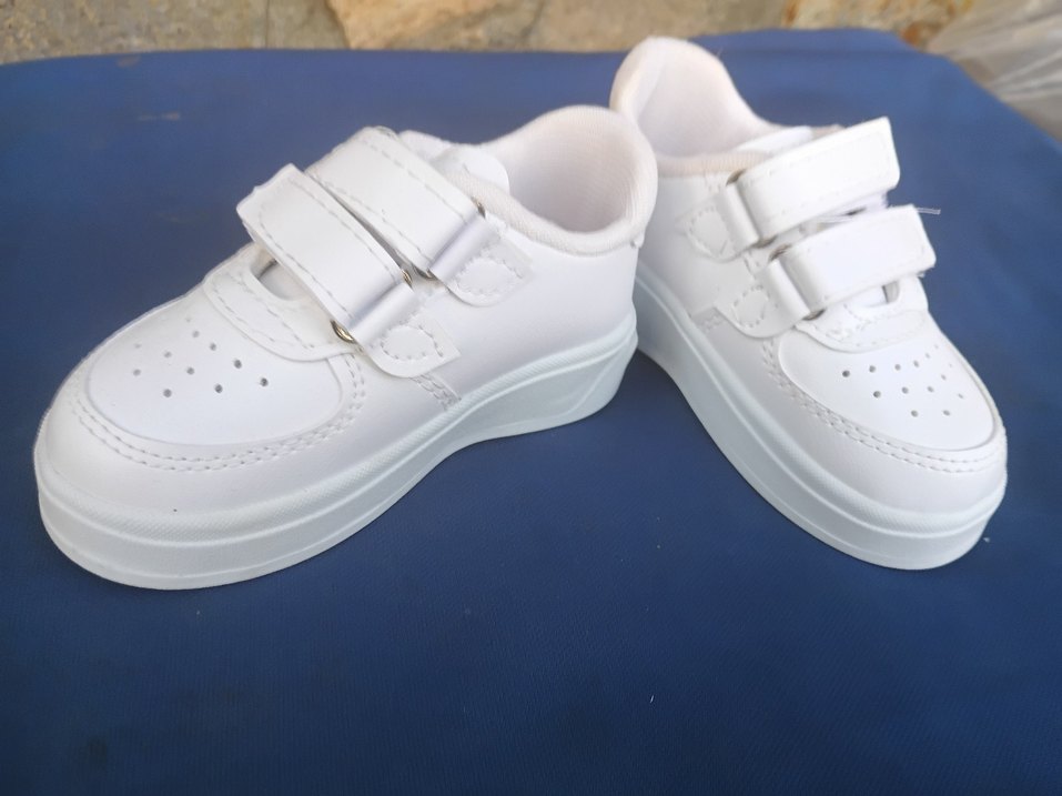 Beyaz Erkek Çocuk Cırt Cırtlı Spor Ayakkabı - Görsel 3