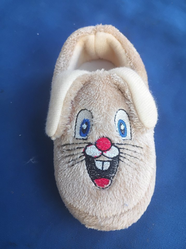 Pembe Barbie Kız Çocuk Sıcak Terlik Velcro - Görsel 3