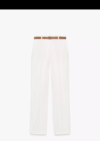 Kemerli straight fit pantolon - Görsel 4