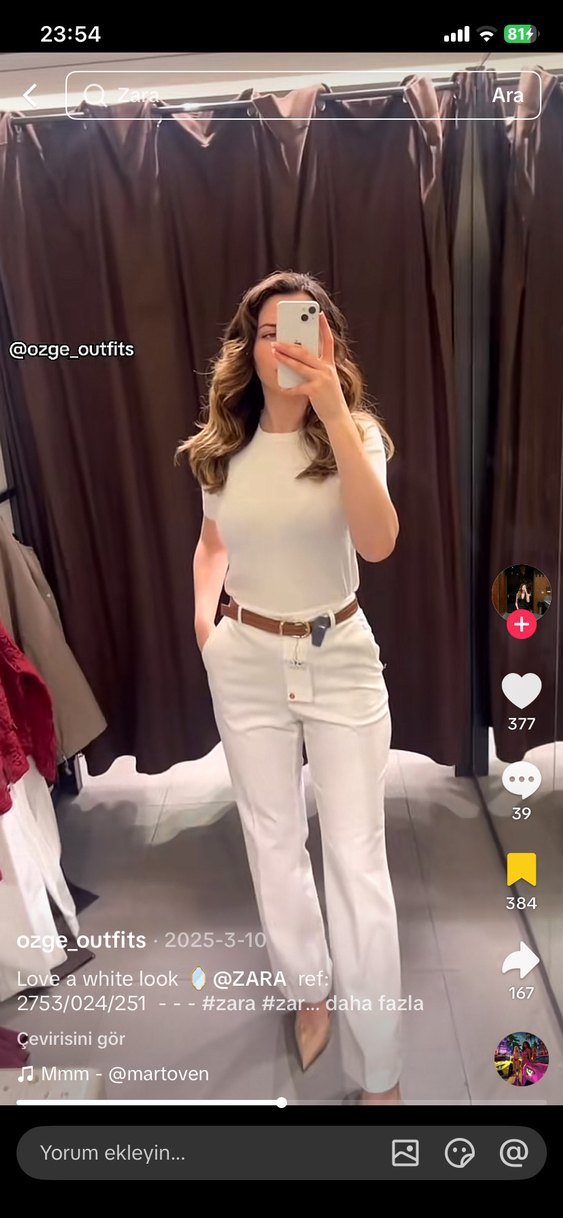 Kemerli straight fit pantolon - Görsel 3