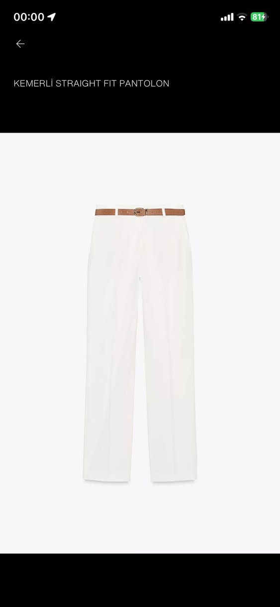 Kemerli straight fit pantolon - Görsel 4