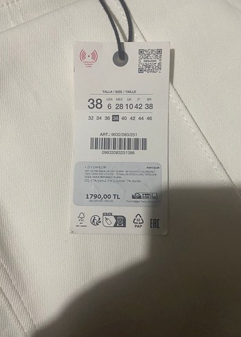 Zara Beyaz Midi Kadın Pantolon - Görsel 5