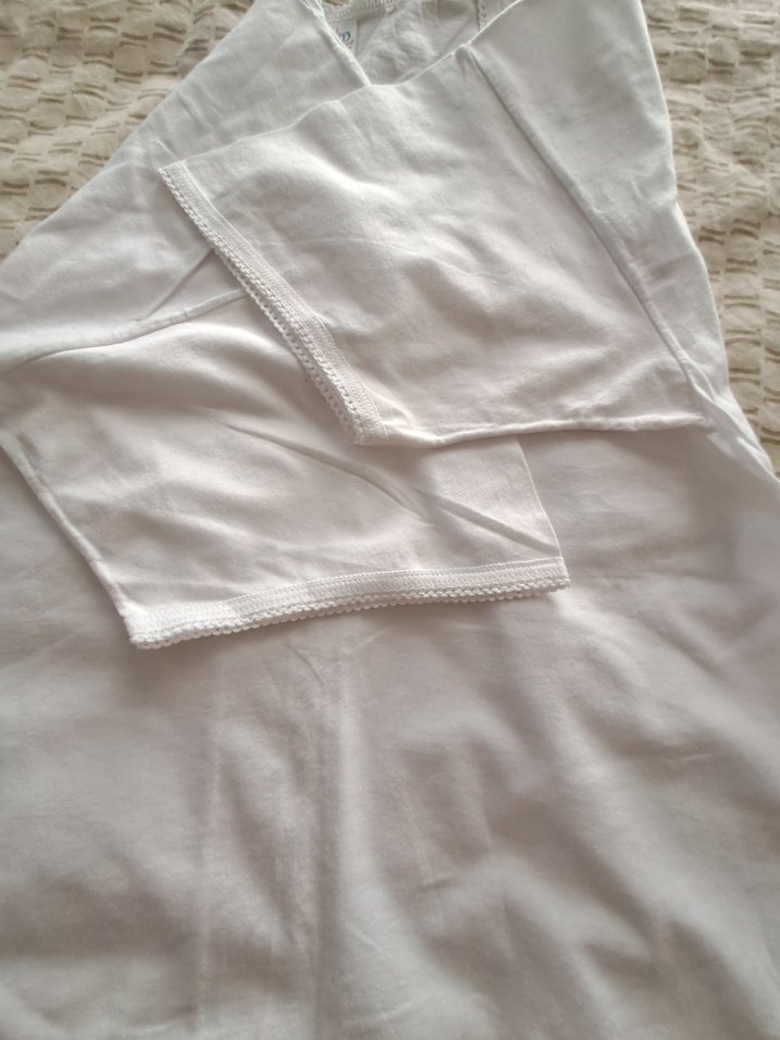 Kadın Beyaz Salaş Midi Atlet - Görsel 4