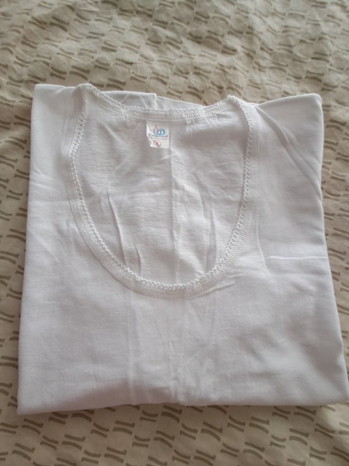 Kadın Beyaz Salaş Midi Atlet - Görsel 2