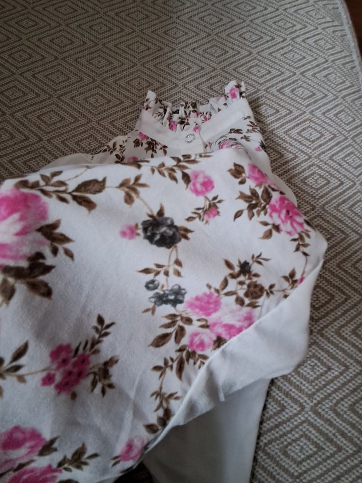 Çiçek Desenli Kız Çocuk Kısa Kollu Gömlek - Görsel 5