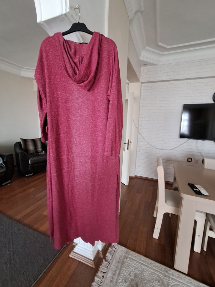 SEÇİLMarka Pembe Uzun Kadın Hırka - Görsel 2