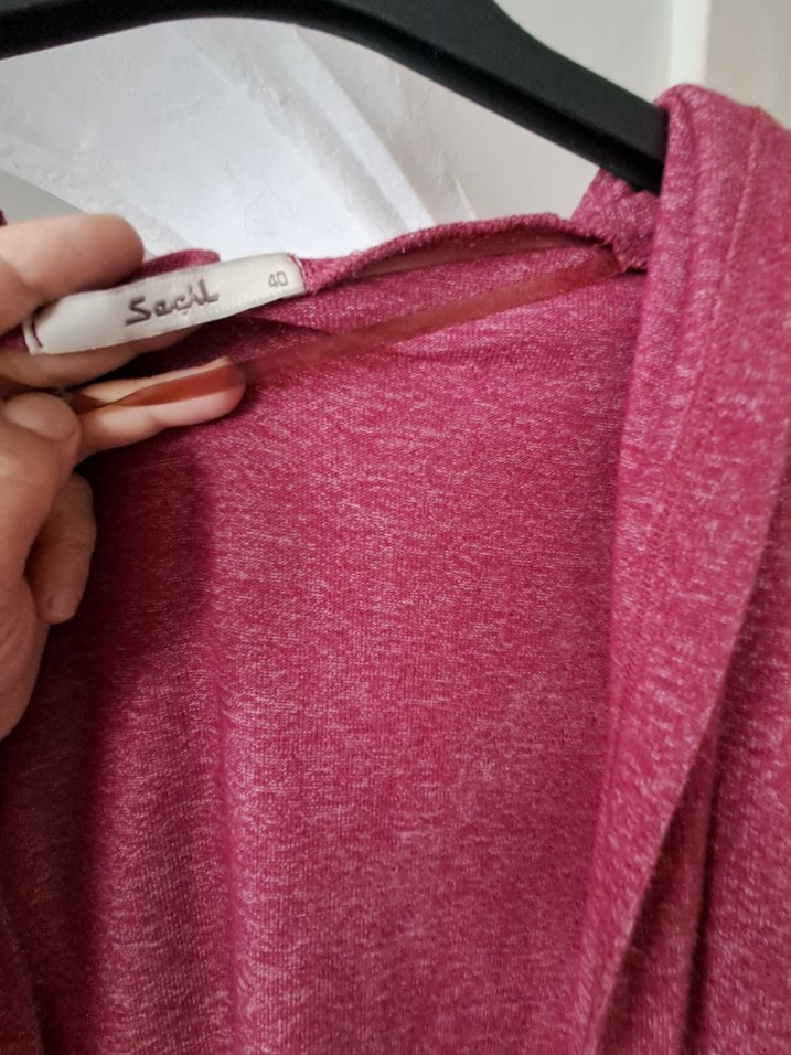 SEÇİLMarka Pembe Uzun Kadın Hırka - Görsel 5