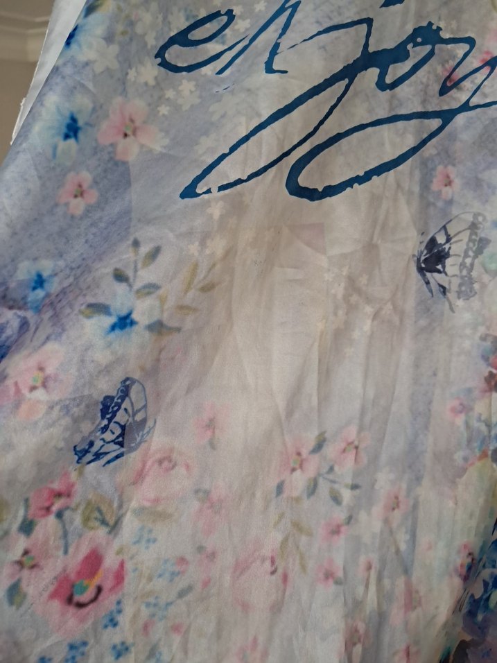 Gri Baskılı  Midi Elbise - Görsel 5