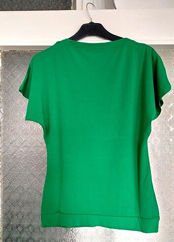 Zara Pul detaylı yeşil tshirt 