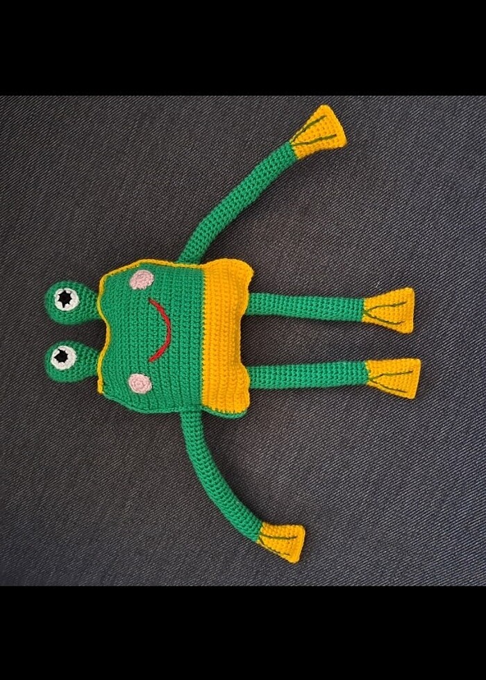 HAREKETLİ AMİGURUMİ KURBAĞA - Görsel 3