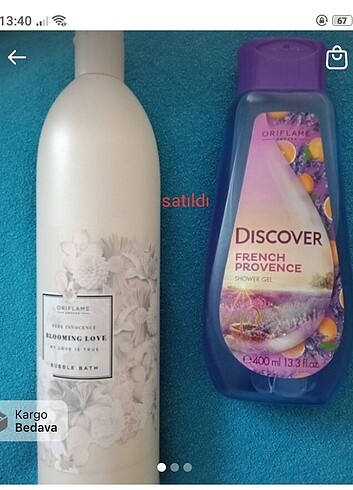 Oriflame banyo köpüğü tanesi 