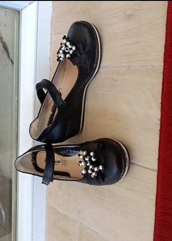 Kız Çocuk Siyah Tokalı Babet Ayakkabı - Görsel 6