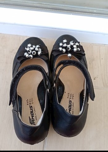 Kız Çocuk Siyah Tokalı Babet Ayakkabı - Görsel 7