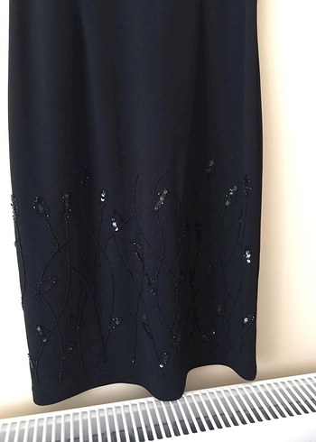 Siyah V Yakalı  Elbise - Görsel 2