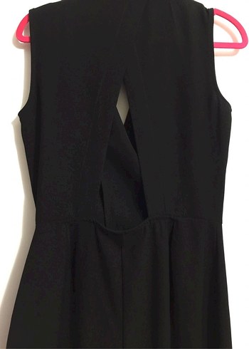 Siyah Uzun Kadın elbise - Görsel 3