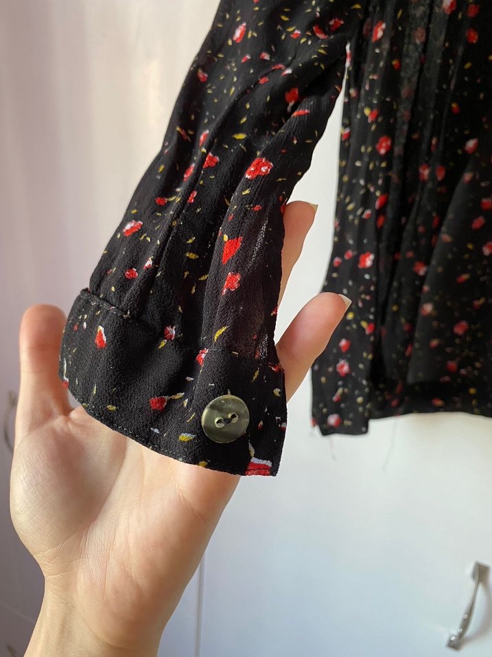 Düğmeli şifon  Gömlek - Görsel 3