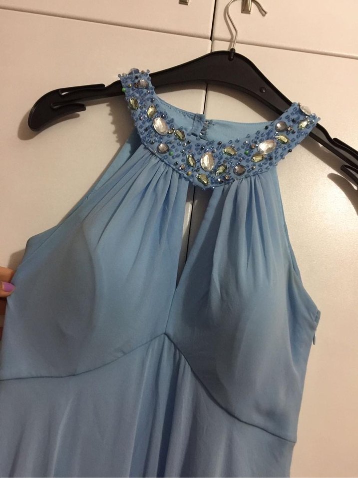 Mavi Uzun Abiye Elbise - Görsel 2