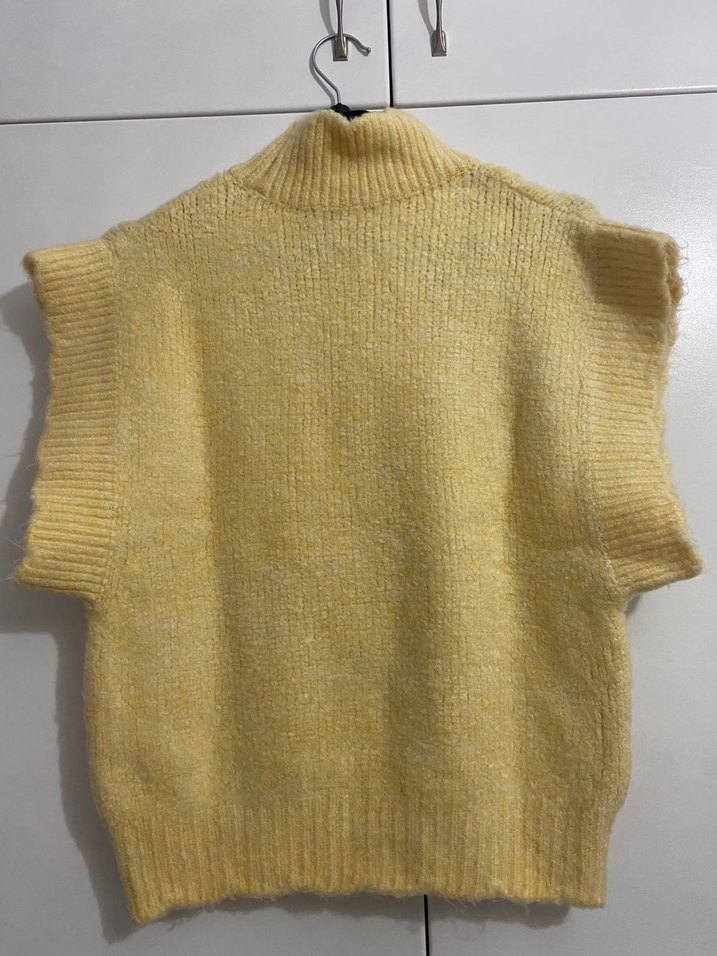 Zara Sarı Triko Süveter - Görsel 4