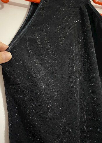 Kadın Siyah simli Atlet - Görsel 3