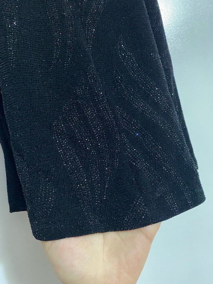 Kadın Siyah simli Atlet - Görsel 5