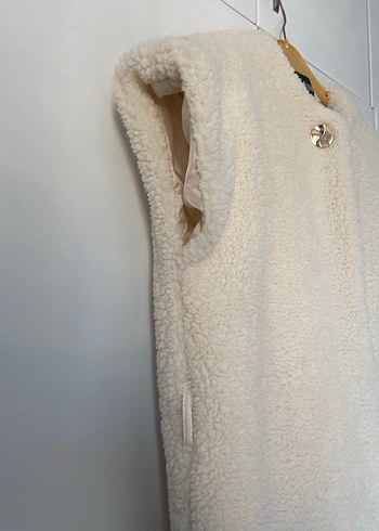 Kadın Beyaz Peluş yelek - Görsel 2