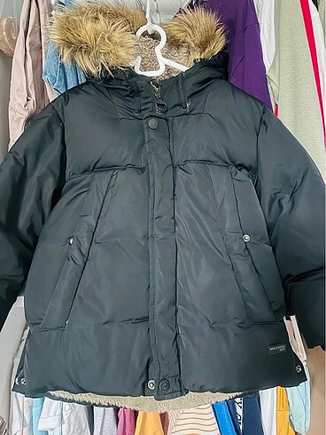 4 Yaş Beden siyah Renk Zara kuş tüğü mont