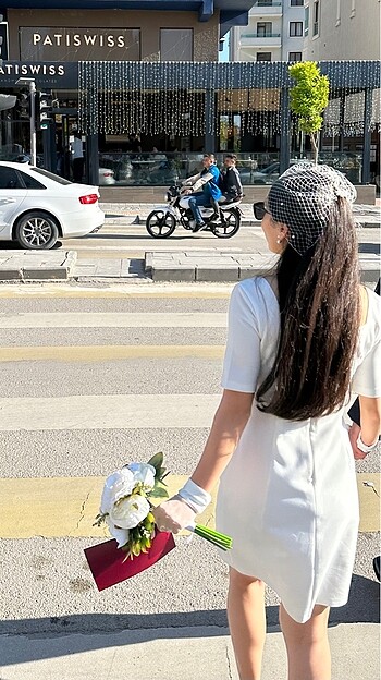Batik Nikah elbisesi beyaz elbise