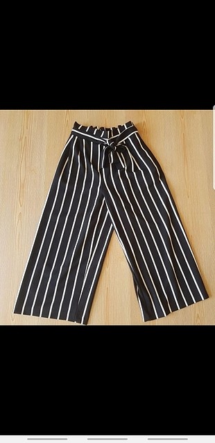 Çizgili bol pantolon