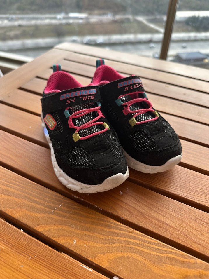 Kız Çocuk Siyah Pembe Spor Ayakkabı - Görsel 2