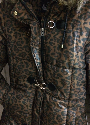 LC Waikiki Tüylü leoparlı mont