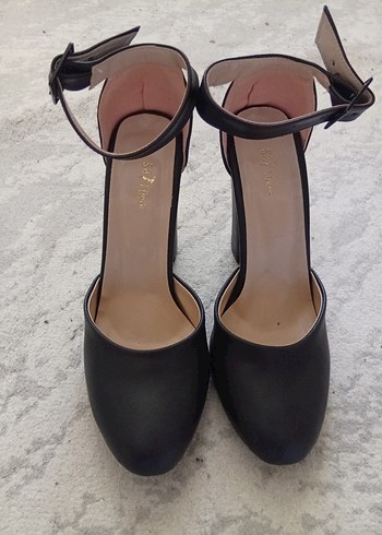 Diger Siyah Stiletto Topuklu Abiye Ayakkabı