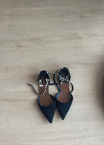 39 Beden ZARA Siyah Süet Kadın Ayakkabı