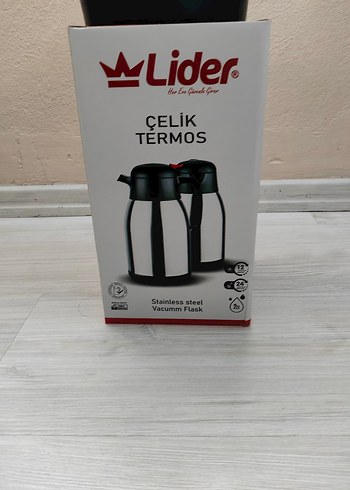 Beden Gri Çelik Termos - Lider