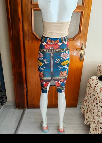 Çiçek Desenli Uzun Bohem Kalem Etek - Görsel 2