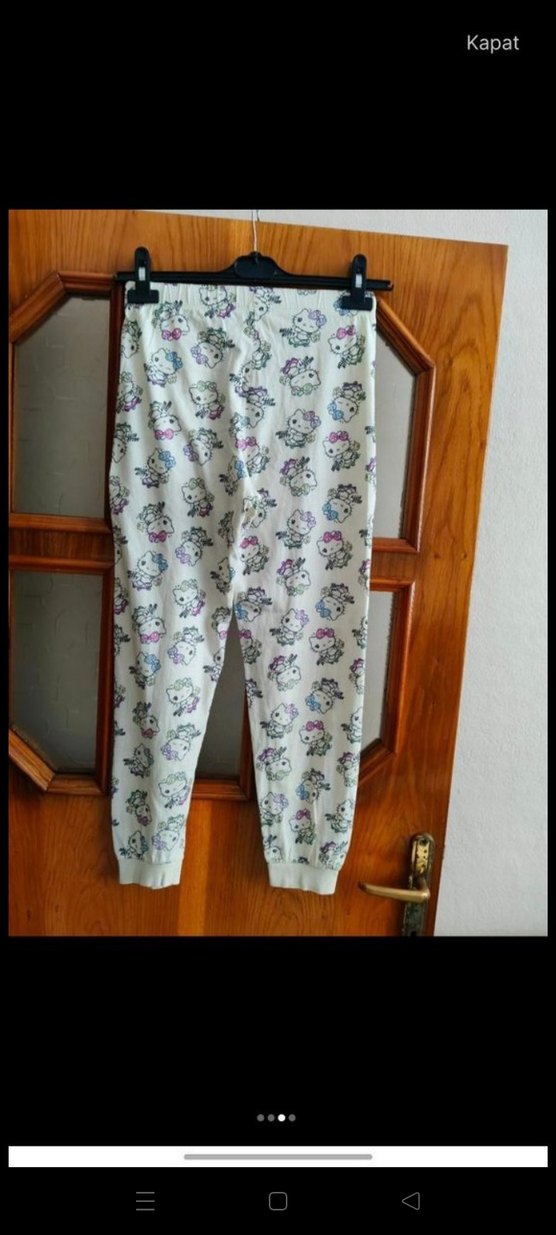 Beyaz Baskılı Pijama Takımı - Görsel 3