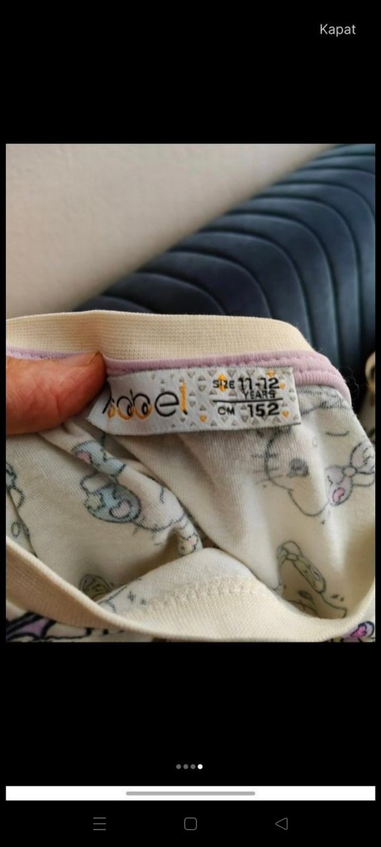 Beyaz Baskılı Pijama Takımı - Görsel 4