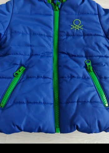 Mavi Kapüşonlu Fermuarlı Erkek Çocuk Mont - Görsel 3