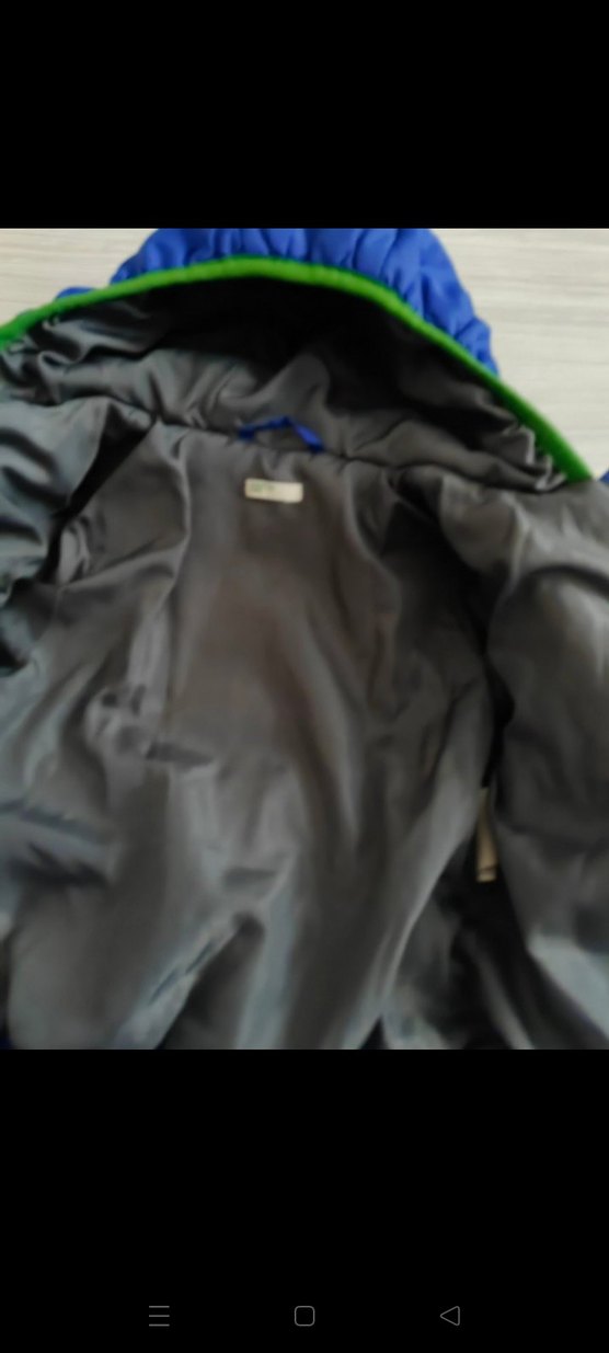 Mavi Kapüşonlu Fermuarlı Erkek Çocuk Mont - Görsel 4