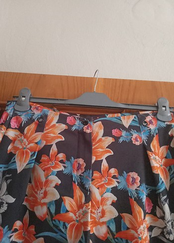 Diğer Kemer Detaylı Desenli Bohem Mini Şort