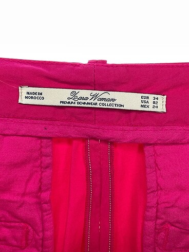 34 Beden pembe Renk Zara Mini Şort %70 İndirimli.