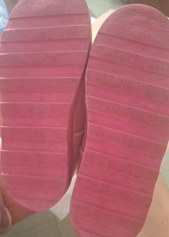 30 Beden pembe Renk Kız Çocuk Pembe Parlak Baskılı Bot