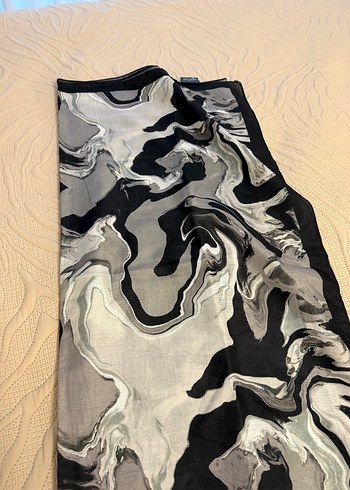 Modakaşmir Gri Desenli Kadın Şal - Görsel 2